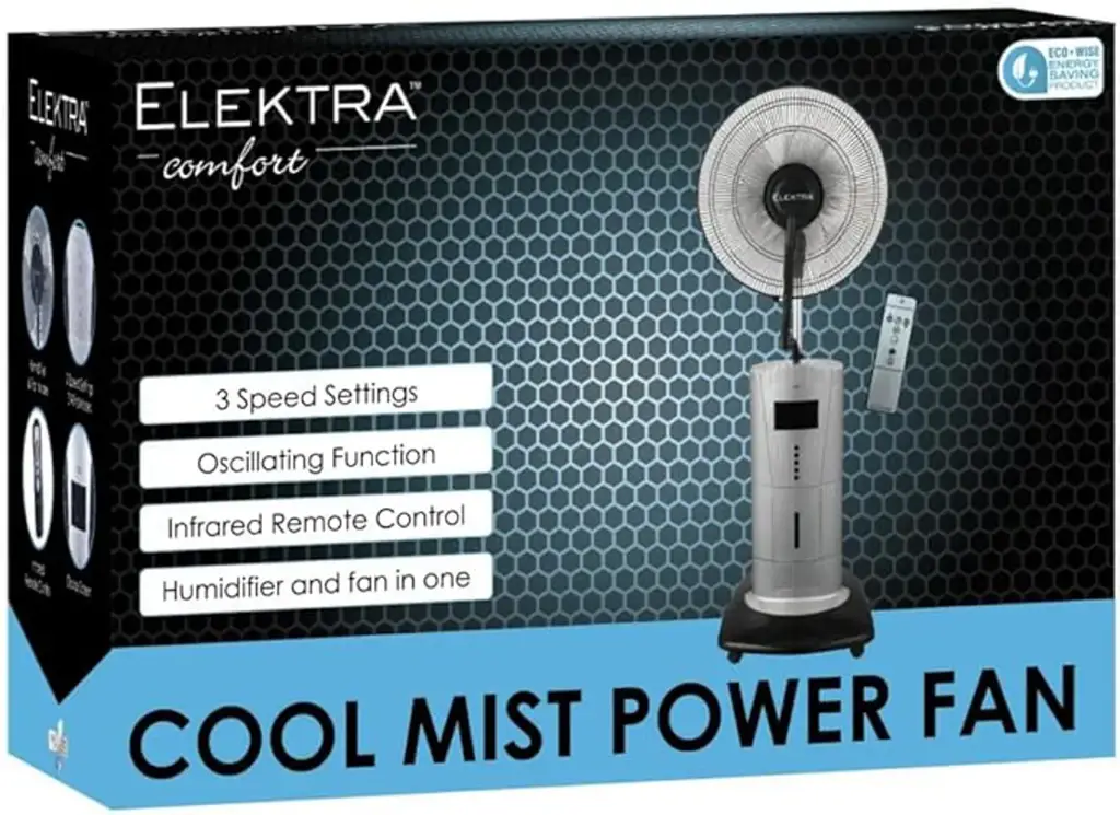 Elektra Cool Mist Power Fan Is A 100W Upright Fan - View 2