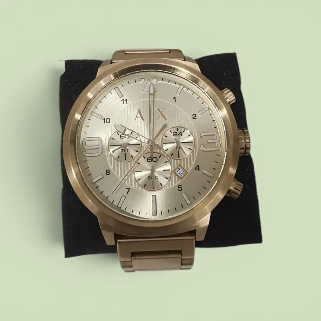 Armani Exchange Chronograph Gold-Tone Stainless Steel Watch - Ax1368