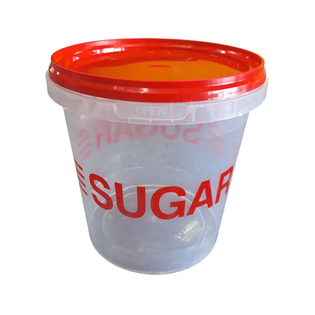 10-Litre Clear Plastic Sugar Bucket / Storage Canister