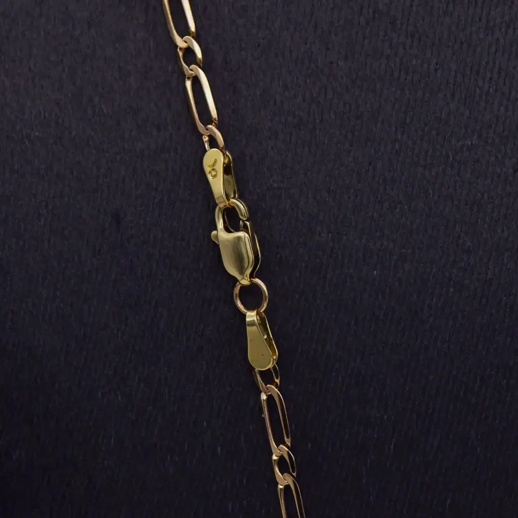 9ct Yellow Gold Chain Figaro-Link - View 3