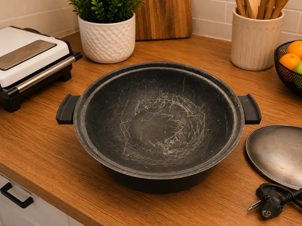 Electric Frying Pan / Electric Skillet With Lid – Second Hand-Has Cosmetic Damage - View 2