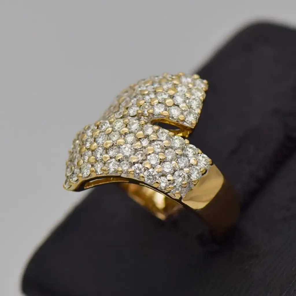 17ct Yellow Gold Dress Ring - View 3