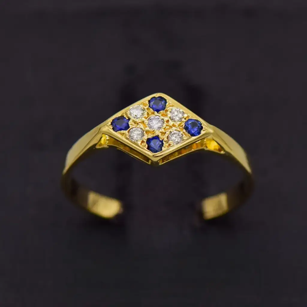 17ct Yellow Gold Dress Ring - View 2