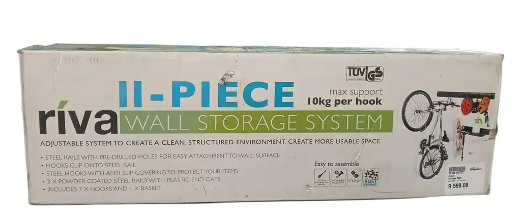 11 Piece Riva Wall Storage System 10Kg Per Hook