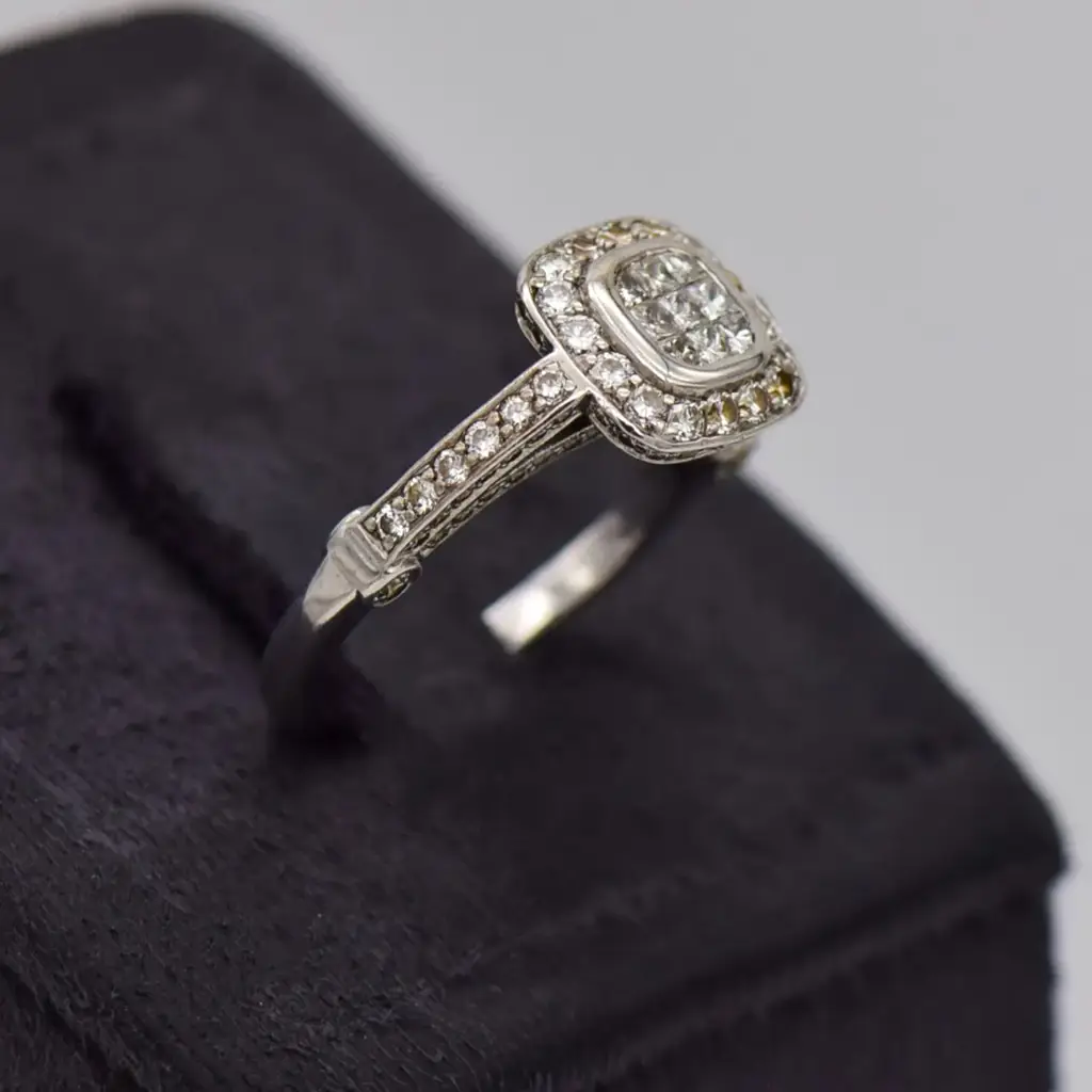 18ct White Gold Dress Ring - View 2