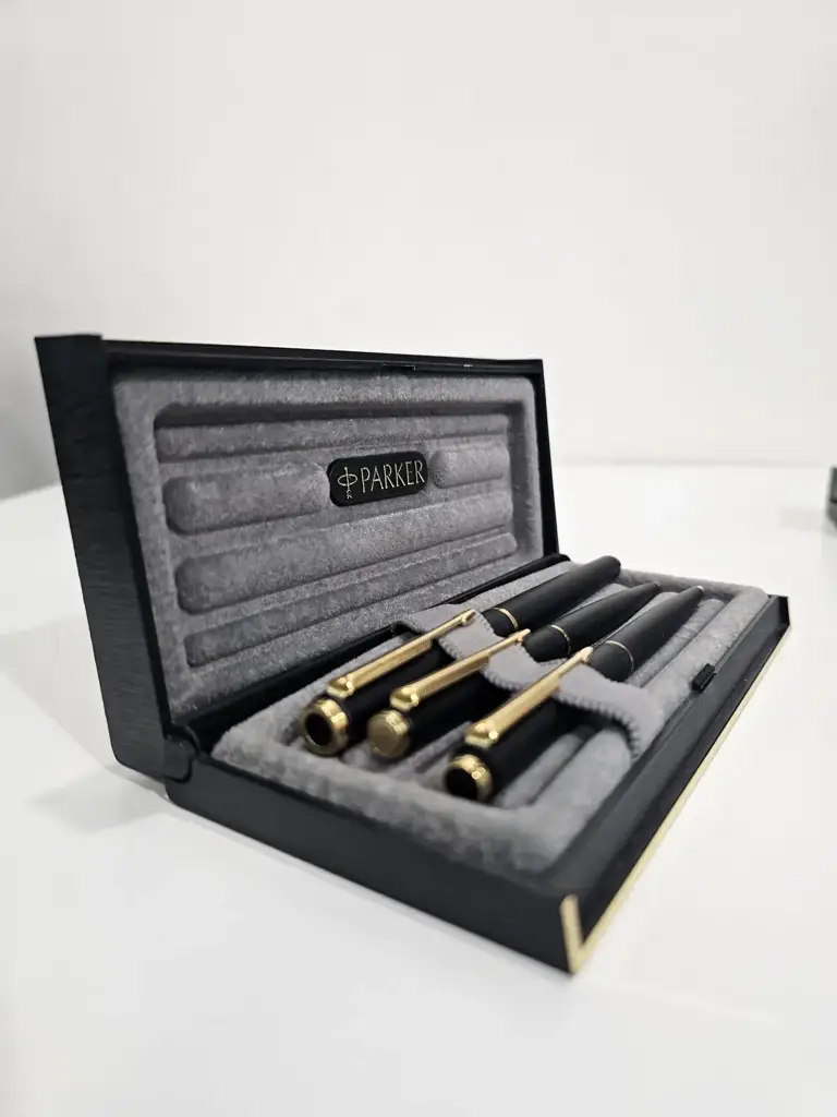 Parker Black And Gold Pen And Pencil Set