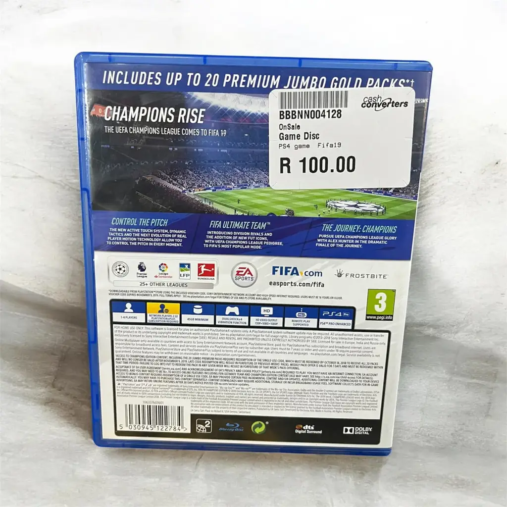 Ps4 Game Fifa19 Game Disc - View 3