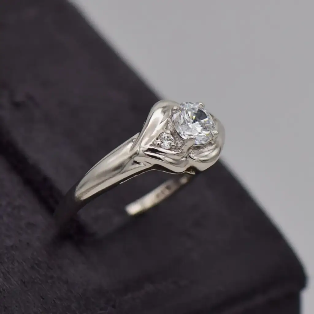 9ct White Gold Dress Ring - View 2