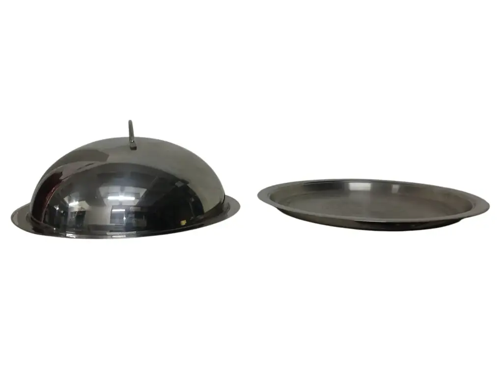 Amc Silver Serving Platter & Dome - View 4