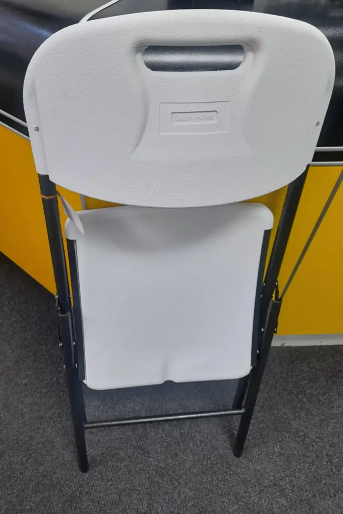 Folding Chair Heavy Duty Foldable Chair (White) - View 2