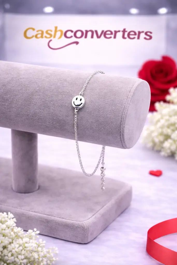 Silver Smiley Charm Bracelet