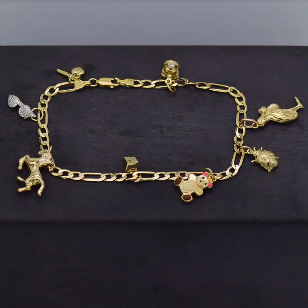 9ct Yellow Gold Bracelet Charms