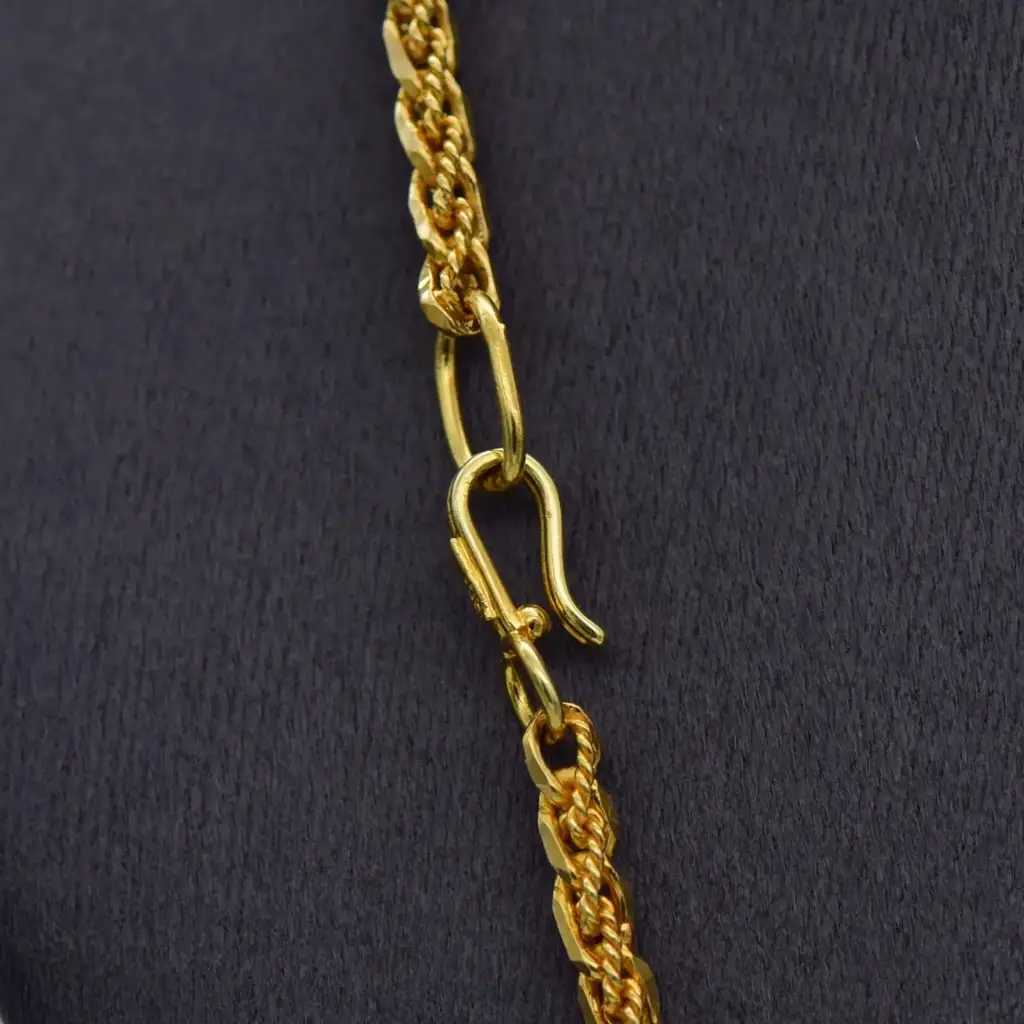 17ct Yellow Gold Rope Chain - View 3