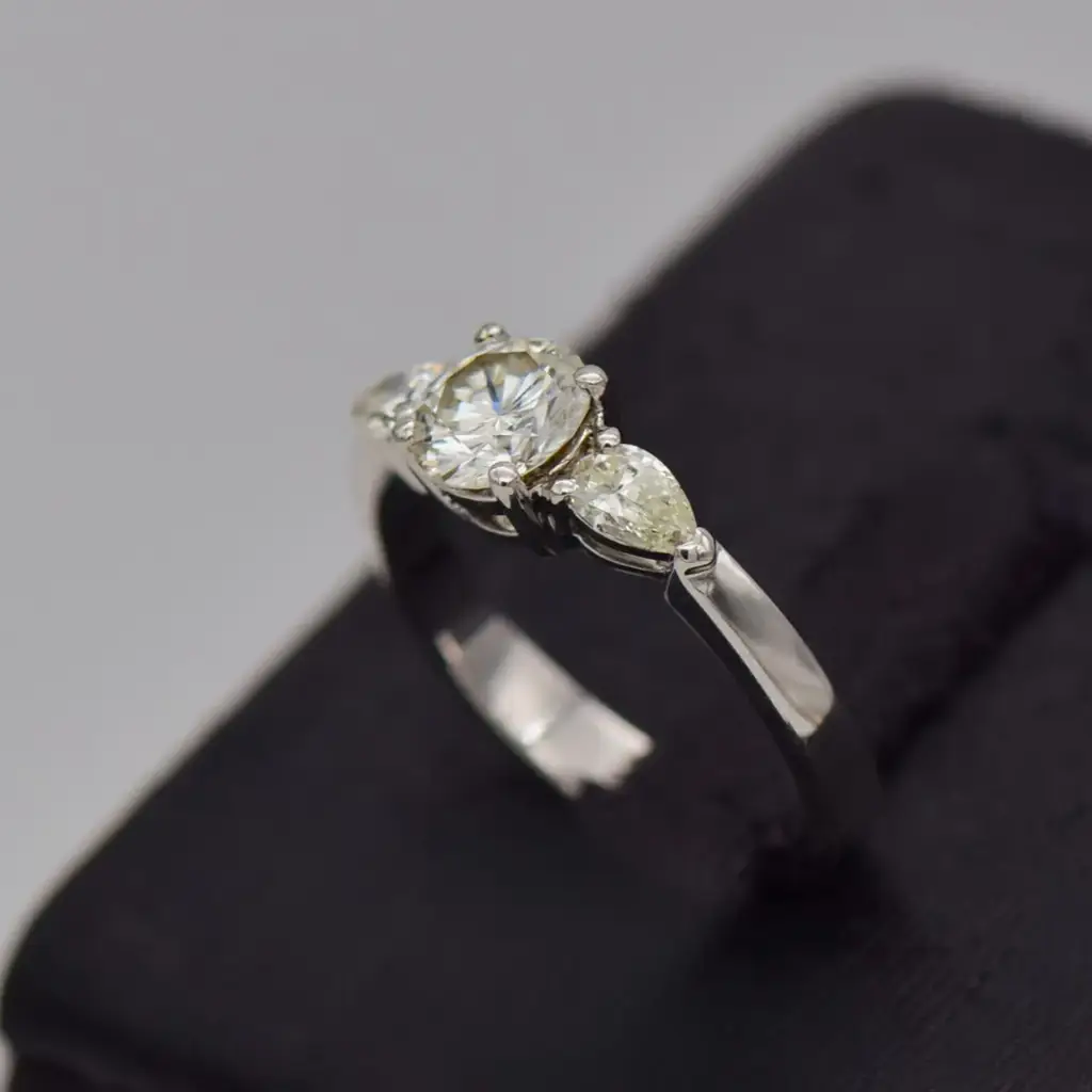 18ct White Gold Engagement Ring - View 3