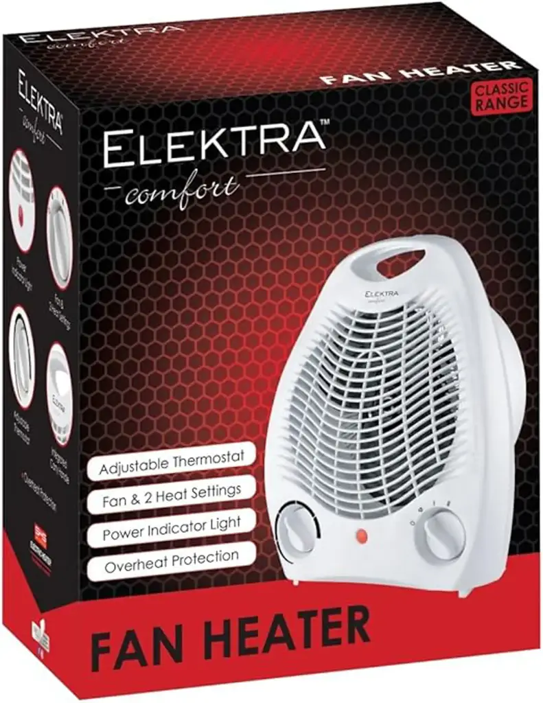 Elektra Sel-2601 Classic Fan Heater, White