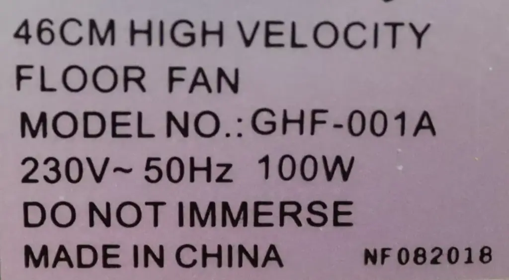 Goldair Ghf-001A 46Cm High Velocity Floor Fan - View 2