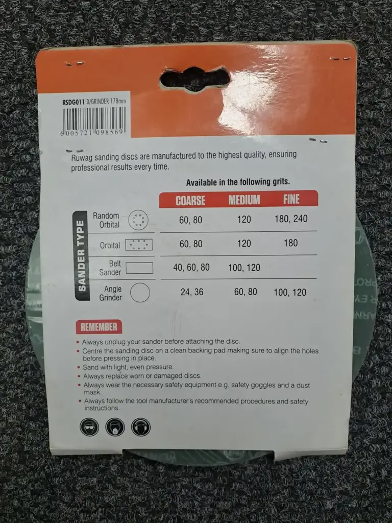 Ruwag 120 Grit Sanding Discs (5 Pack) - View 2
