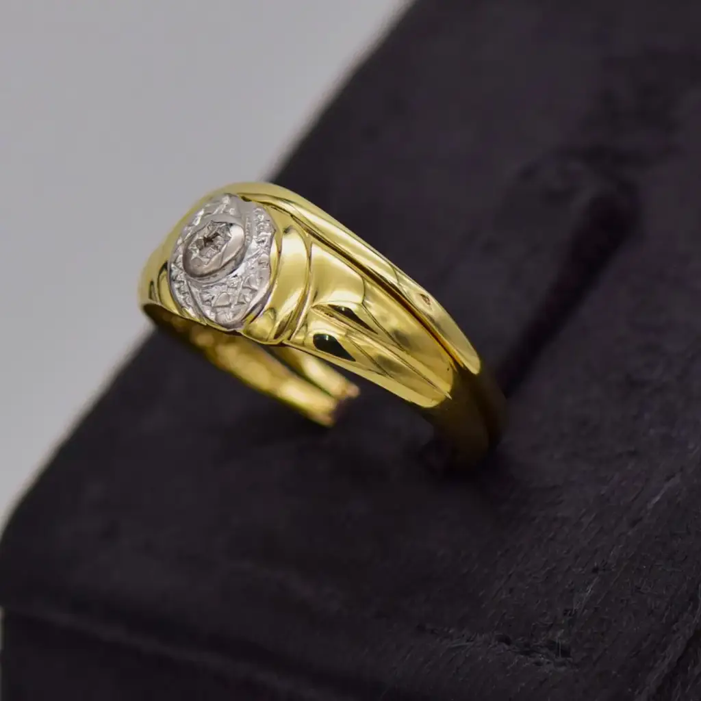 9ct Yellow Gold Twin Set Ring Joined - View 4