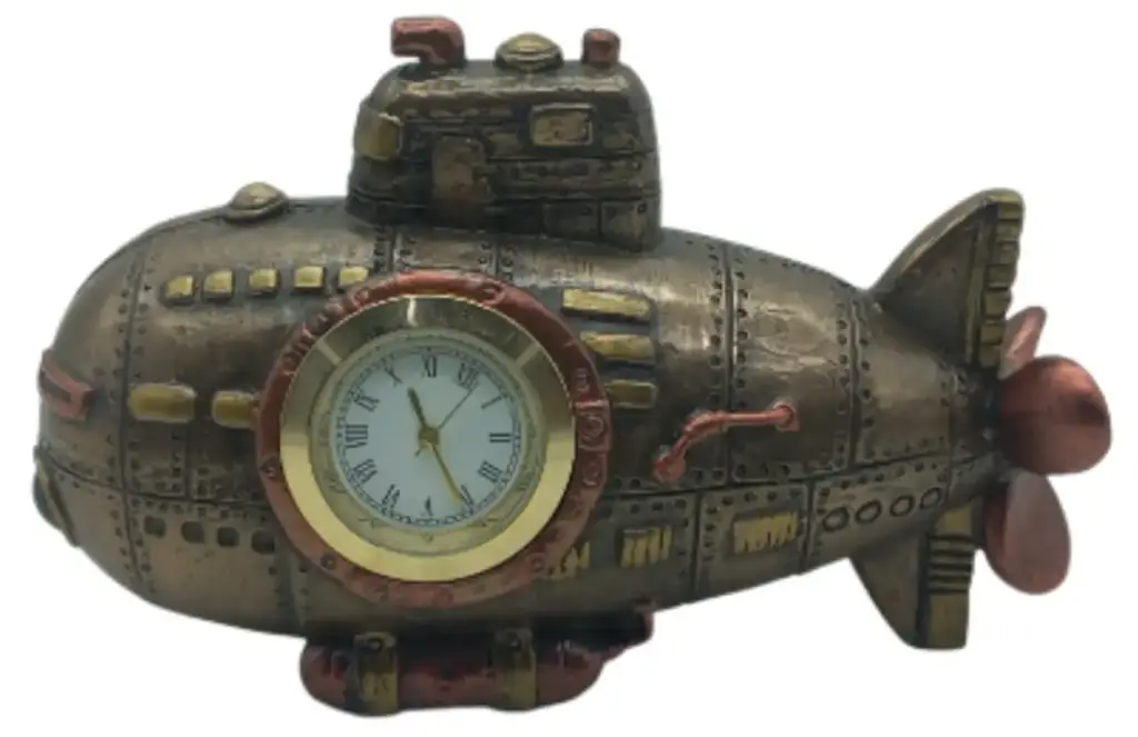 Antique Brass Submarine Clock