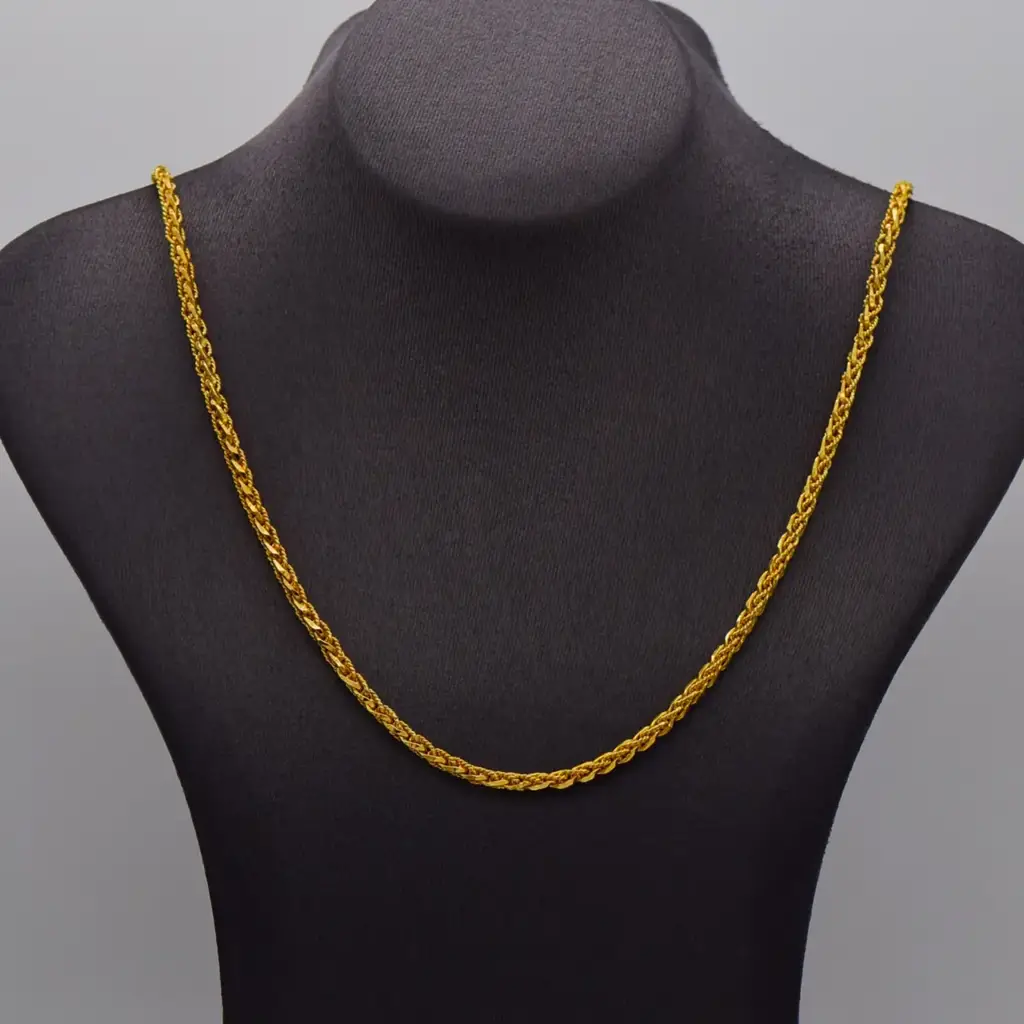 17ct Yellow Gold Rope Chain