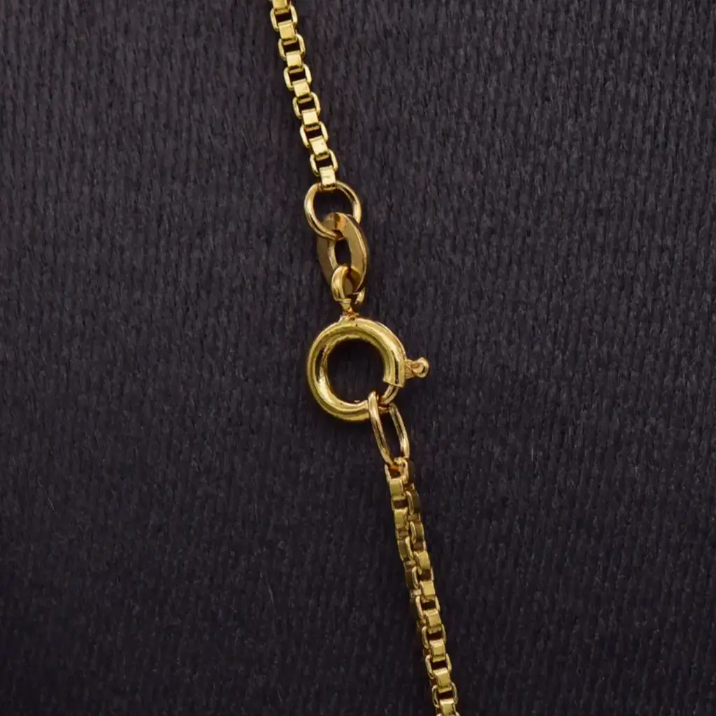 18Ct Yellow Gold Chain Box-Link - View 2