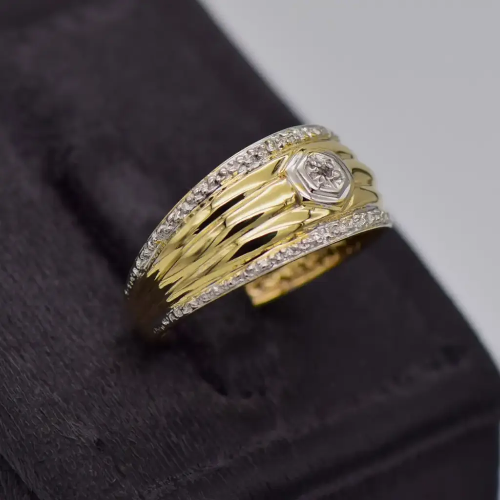 9Ct Yellow Gold Dress Ring - View 2