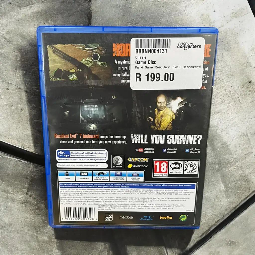 Ps 4 Game Resident Evil Biohazard Game Disc - View 3