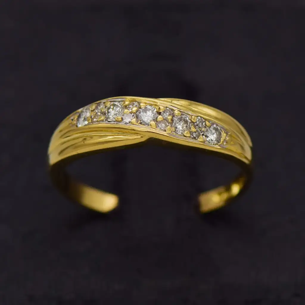 18ct Yellow Gold Twisted Eternity Ring