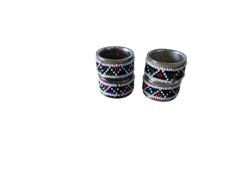 African - Theme Beaded Napkin Holder Set - View 2