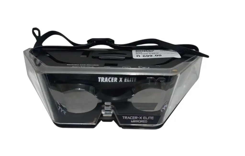 Tyr Tracer X Elite Mirrored Racing Goggles - Silver, Black - View 2