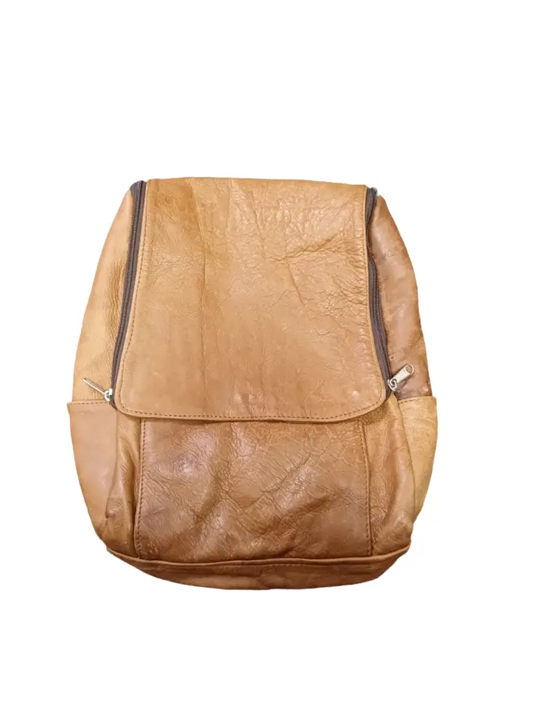 Brown Leather Backpack