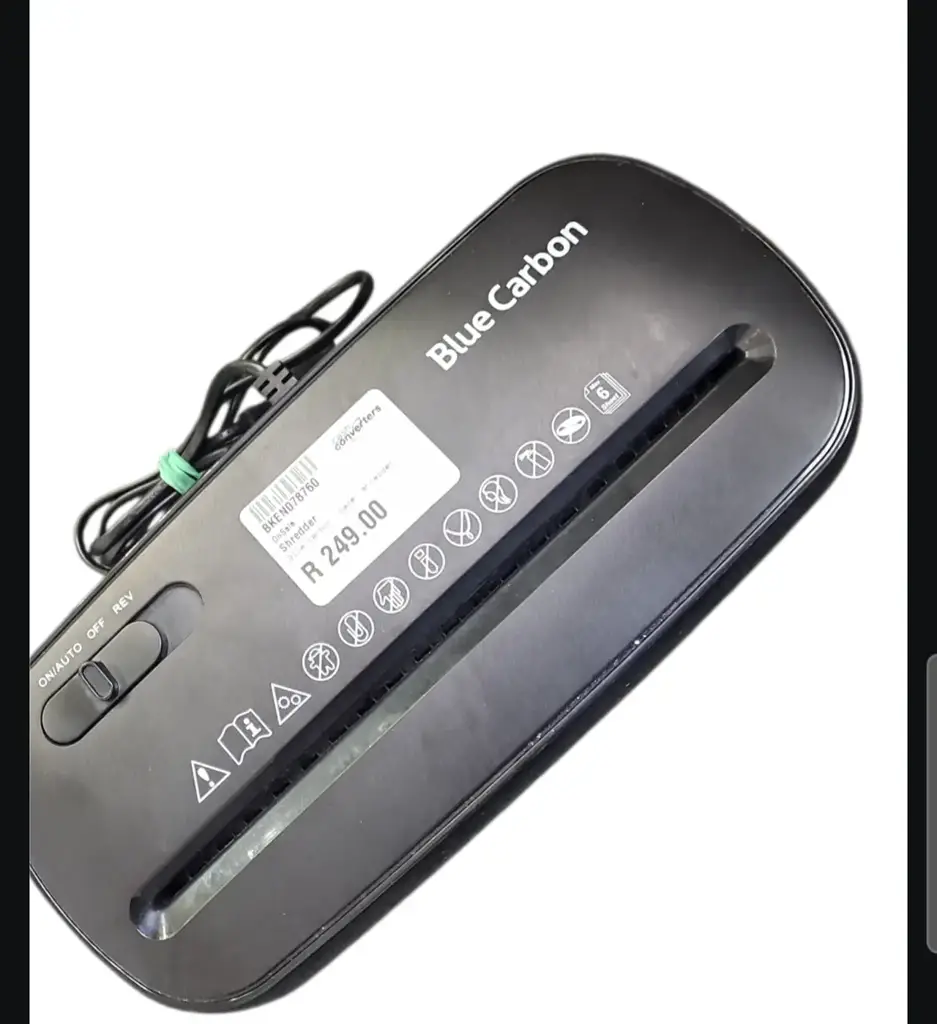 Blue Carbon Paper Shredder - View 4