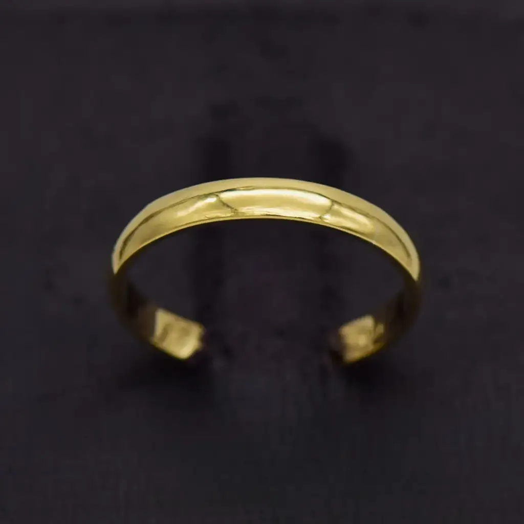 17ct Yellow Gold Wedding Band Plain