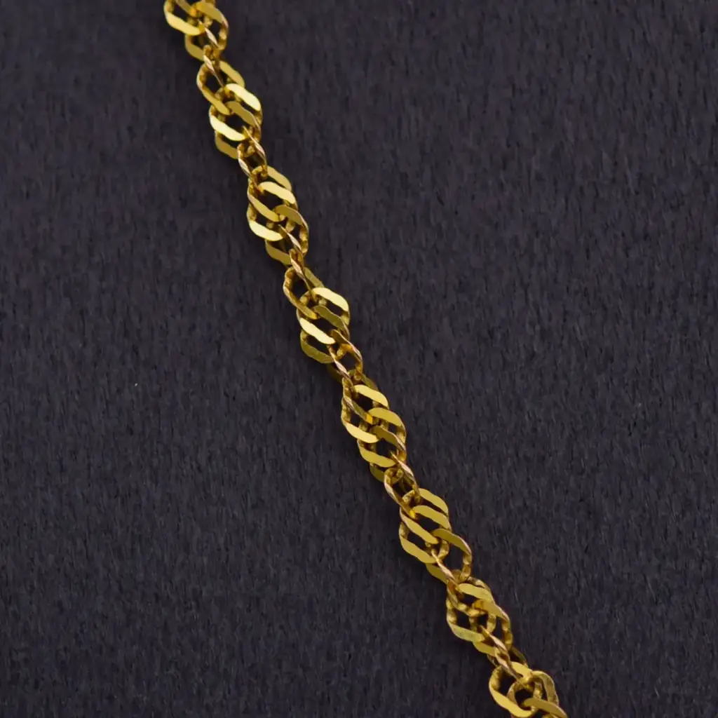 9ct Yellow Gold Chain Twisted - Link - View 2