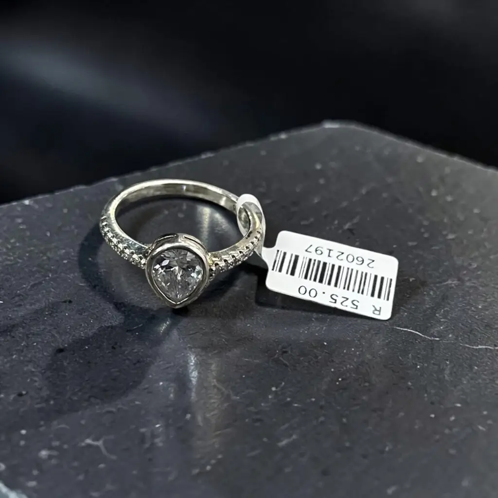 Round Cz Sterling Silver Ring