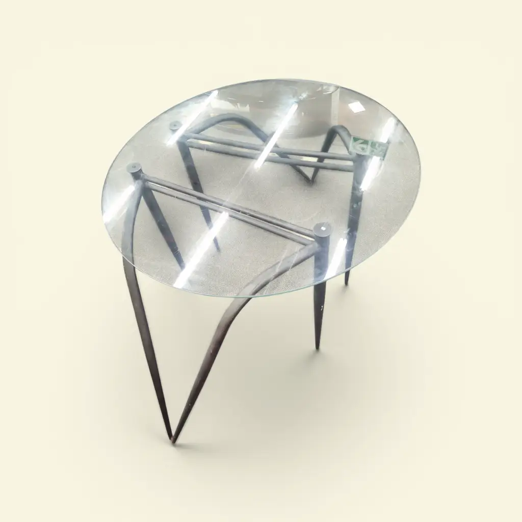 Glass Round Table - View 2