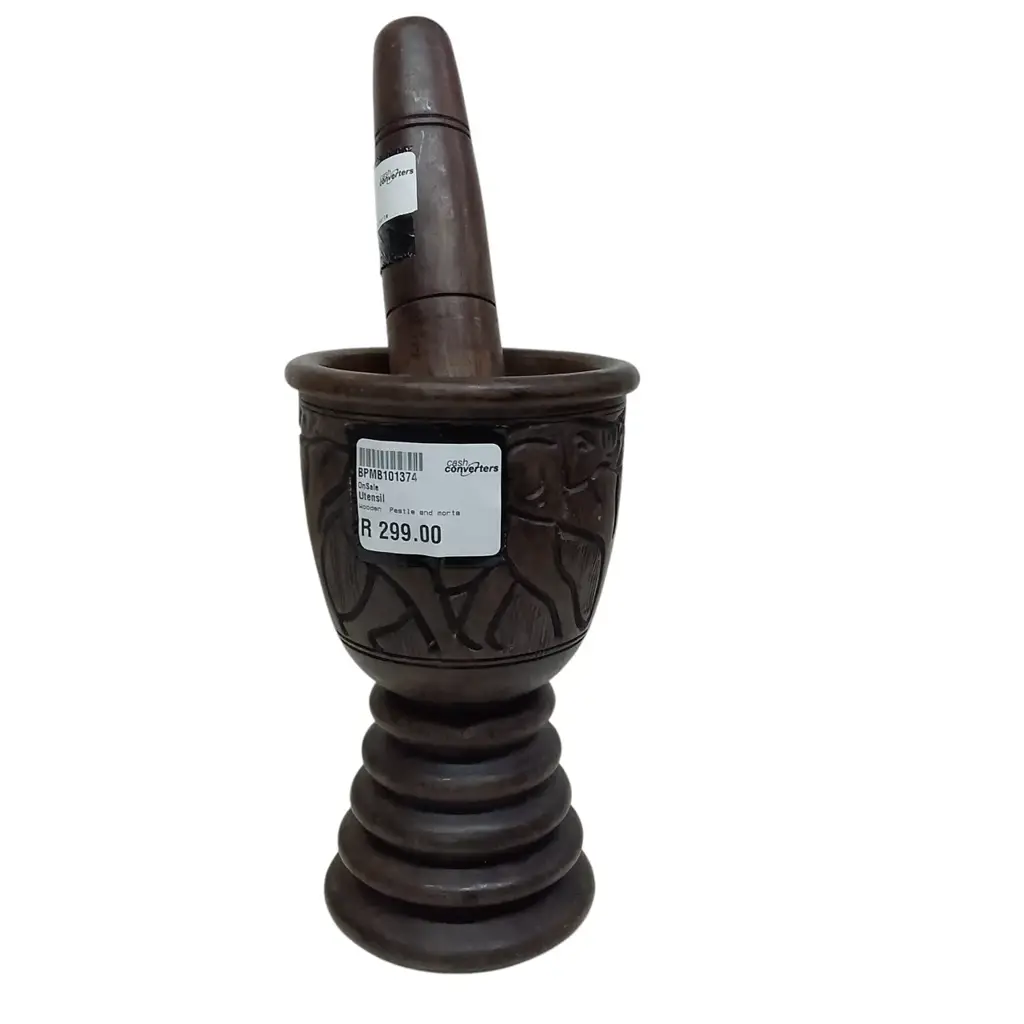 Wooden Pestle And Mortar