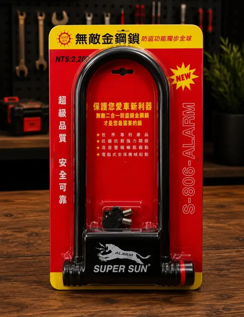 Super Sun S-806 Alarm U-Lock – Bicycle Security Lock