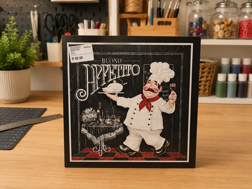 Vintage Italian Chef Kitchen Wall Décor | Decorative Kitchen Artwork