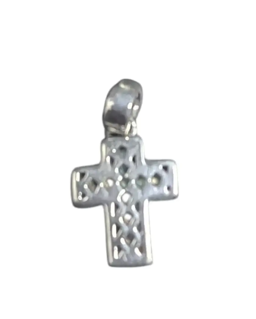 925 Sterling Silver Cross Pendant With Mother Of Pearl Inlay - View 2