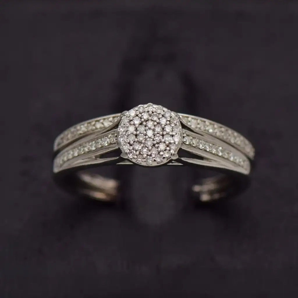 9ct White Gold Wedding Ring Twin Set