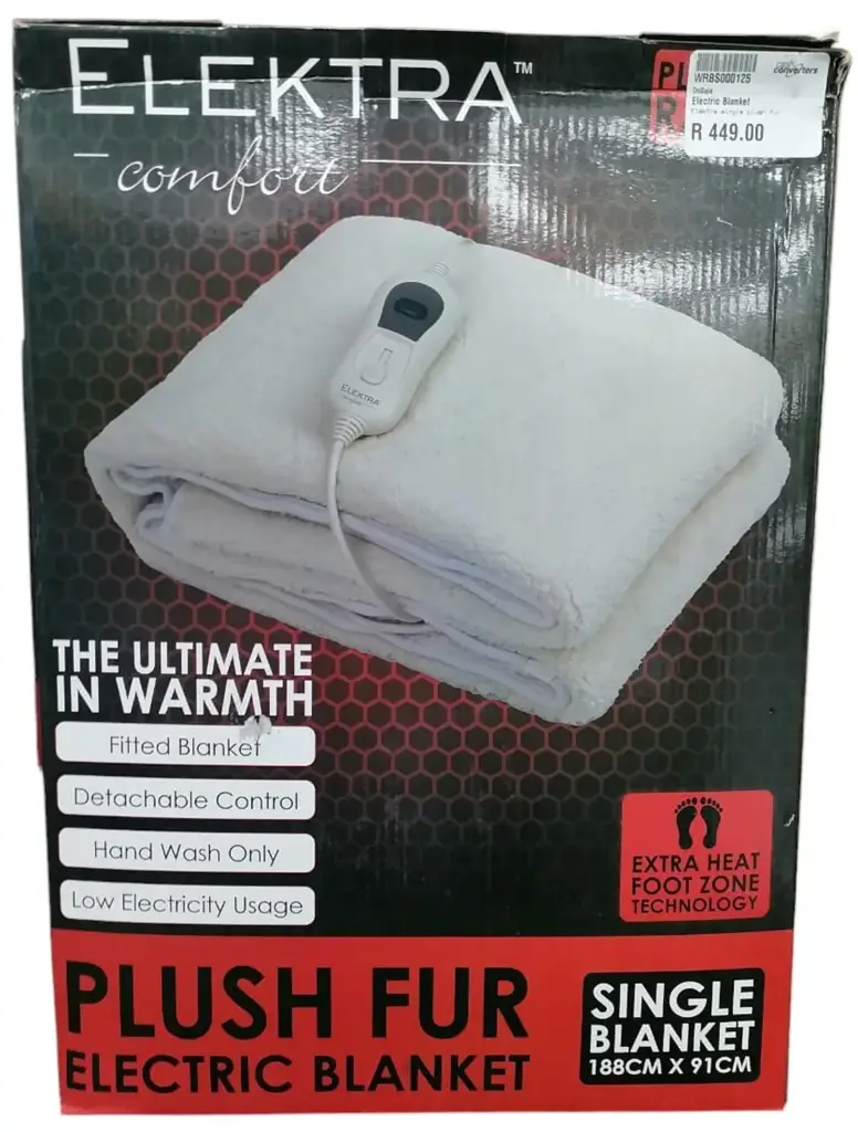 Elektra Comfort Single Plush Fur Electric Blanket - View 2