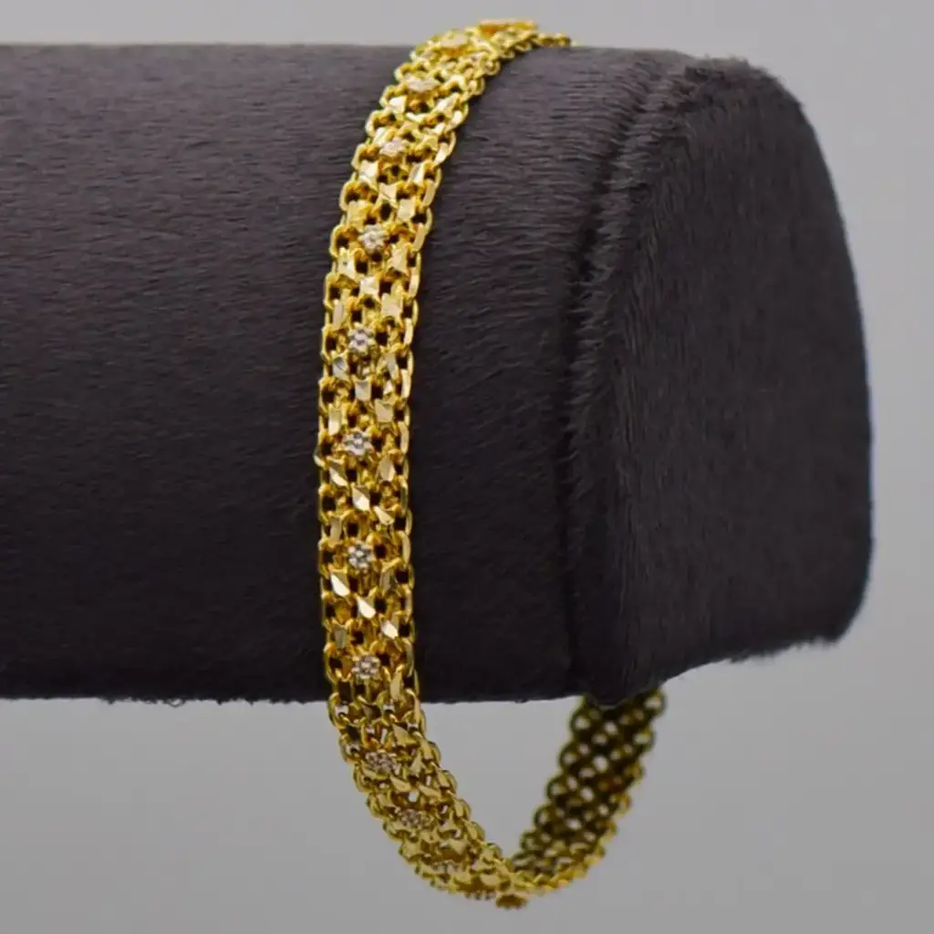17ct Yellow Gold Bracelet Fancy-Link