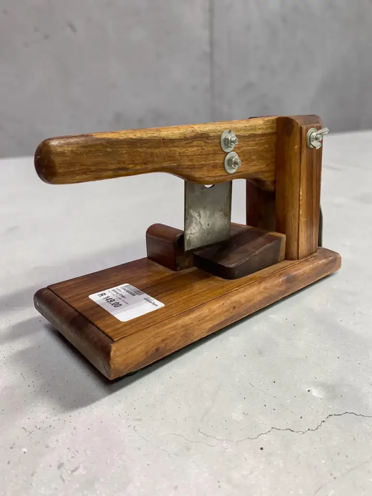 Traditional Wooden Biltong Slicer.