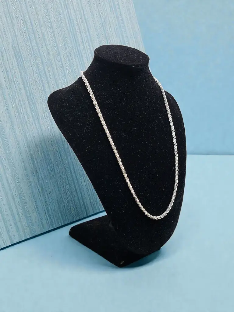 Silver Twisted Rope Necklace