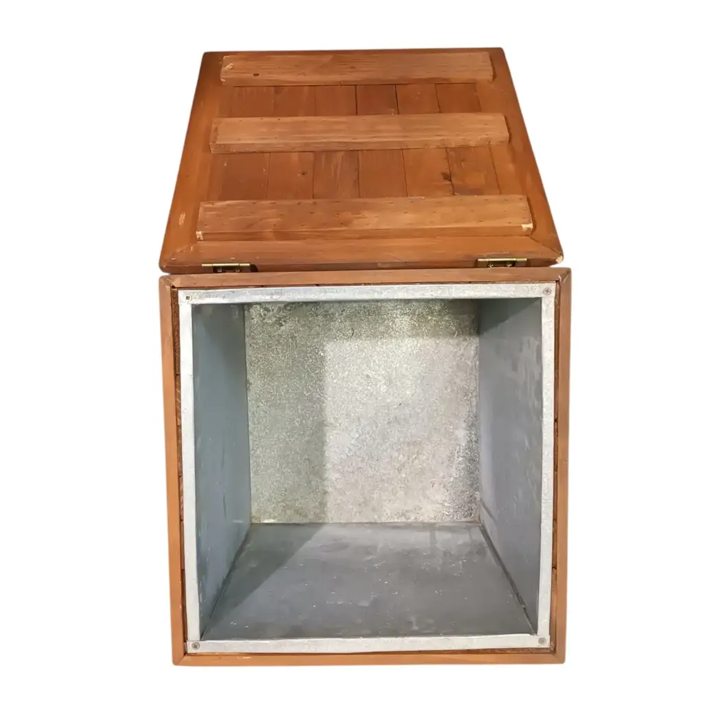 Wooden Cooler Box With Flip Lid - View 2