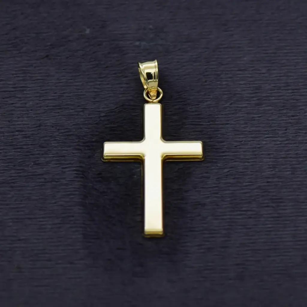 9ct Yellow Gold Cross Pendant 