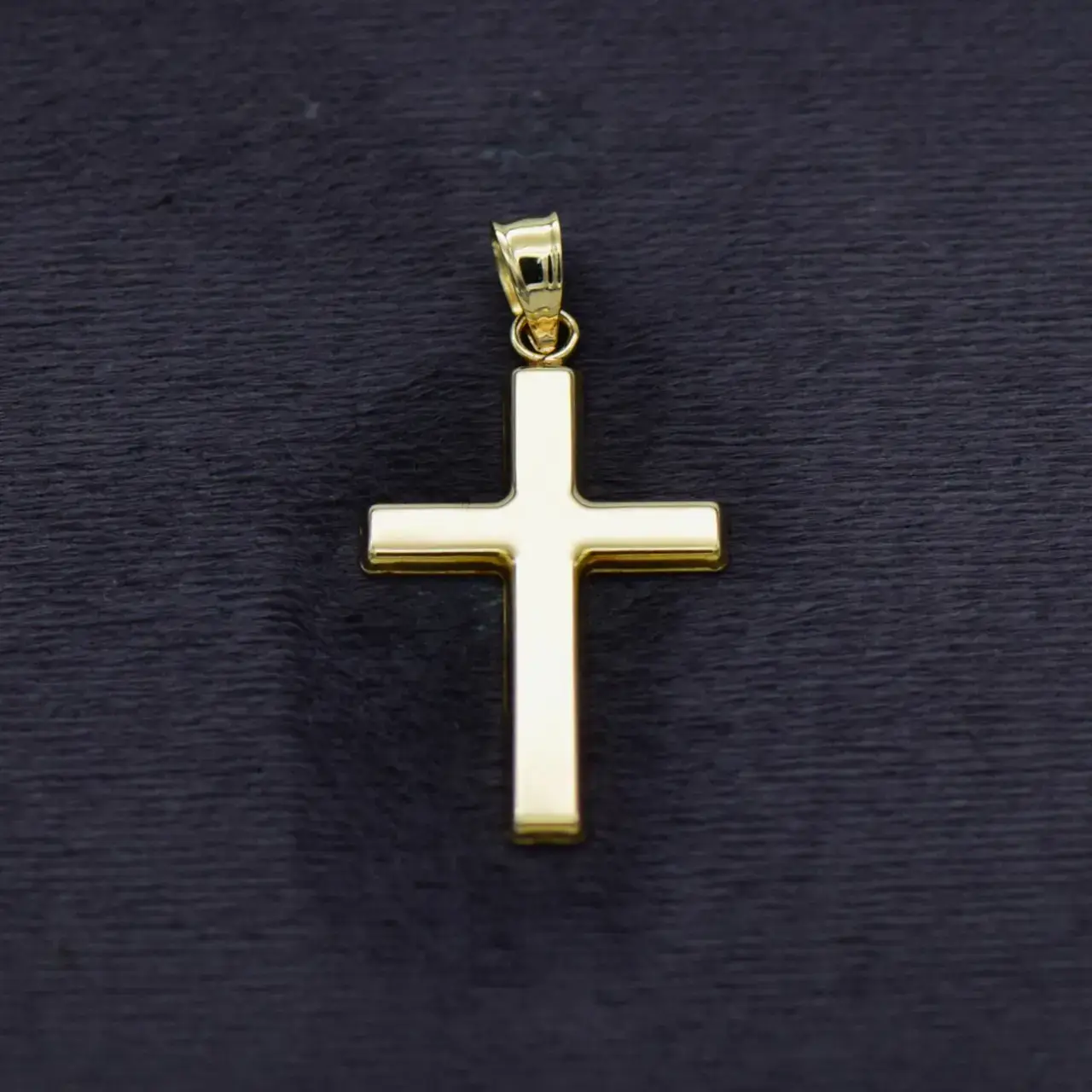 9ct Yellow Gold Cross Pendant  - View 1