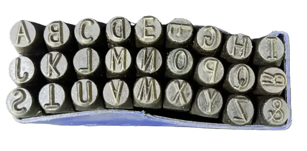 10Mm Hardened Steel Letter Punch Set (27-Piece)