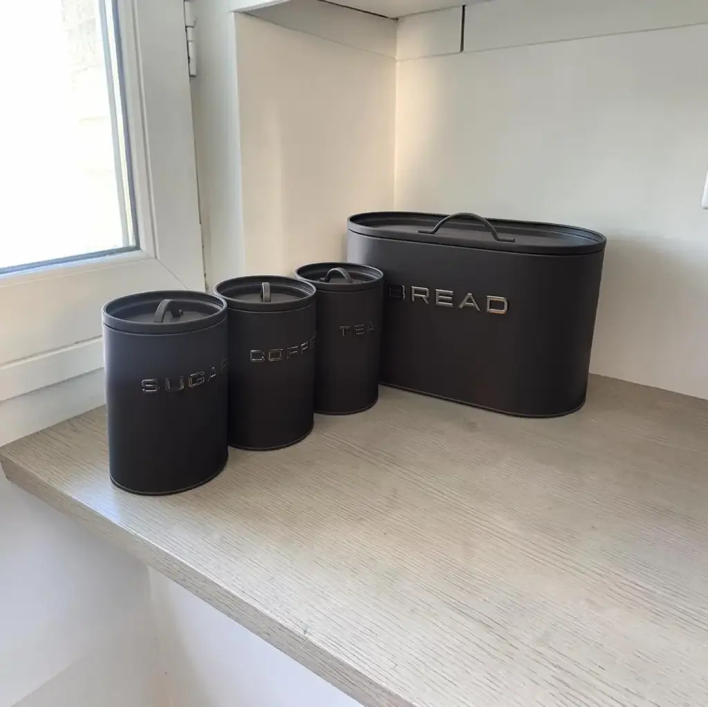 Royal Homeware 4Pc Enzo Breadbin & Canister Set